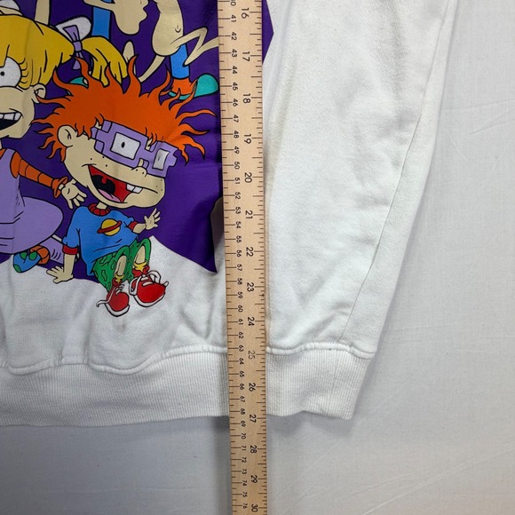 Nickelodeon 90s Cartoon Characters Hoodie 1X White All Over Print - Picture 6 of 6